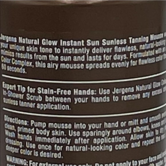 3 Pack Jergens Natural Glow Instant Sun Tanning Mousse Deep Bronze 6 oz *NO Caps - Picture 4 of 4